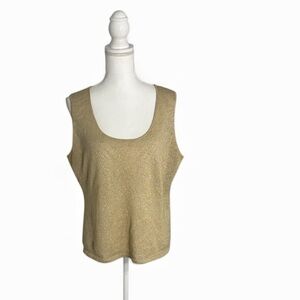 Dana Buchman Shimmering Gold Tank Top